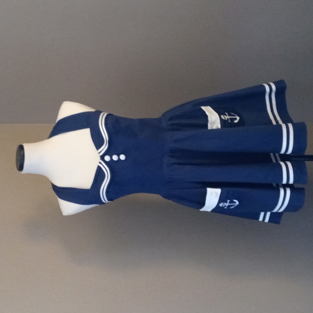 Hell Bunny Vixen Sailor Halter Dress